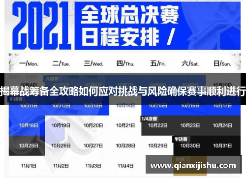 揭幕战筹备全攻略如何应对挑战与风险确保赛事顺利进行 揭幕战筹备全攻略如何应对挑战与风险确保赛事顺利进行